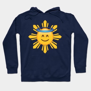 Good Filipino Sun Emoji with Halo Hoodie